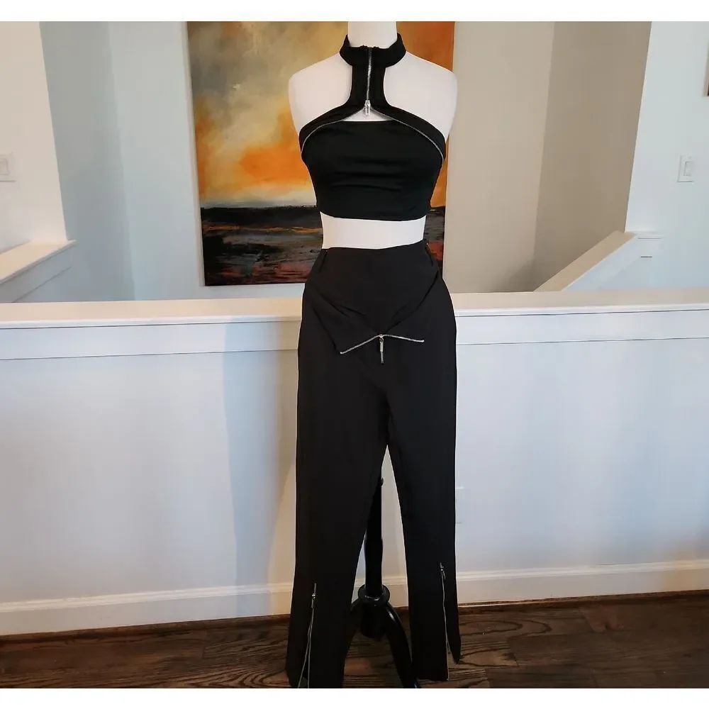 Maniere De Voir Black Pants Size 8 NWOT